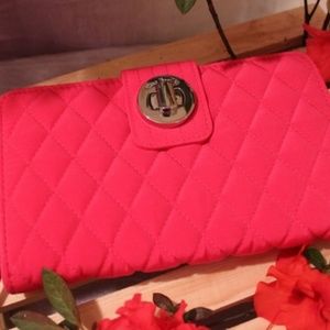 Vera Bradley turnlock wallet pink